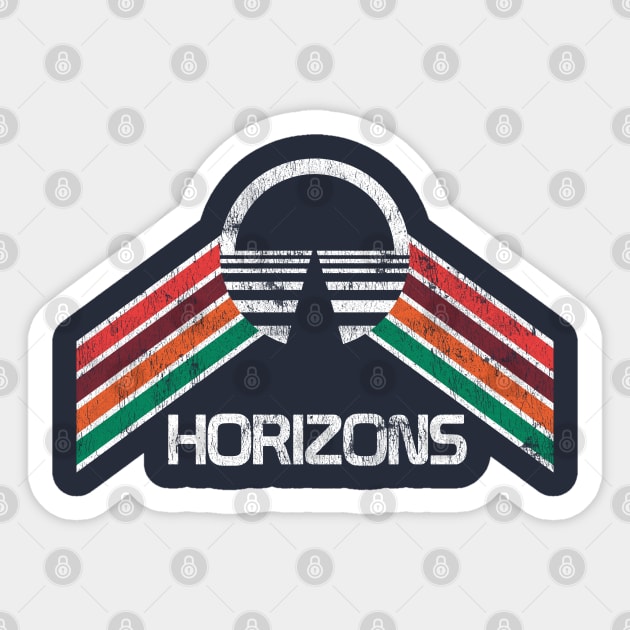 Horizons Pavilion Logo EPCOT Center Vintage Rainbow Design Sticker by retrocot